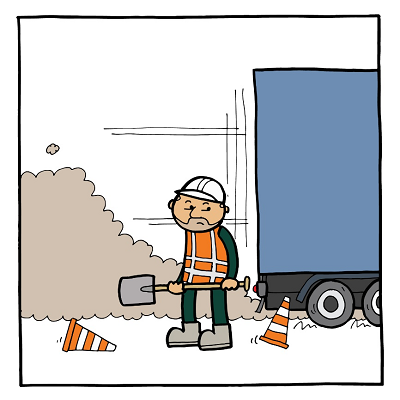 Werken langs de weg